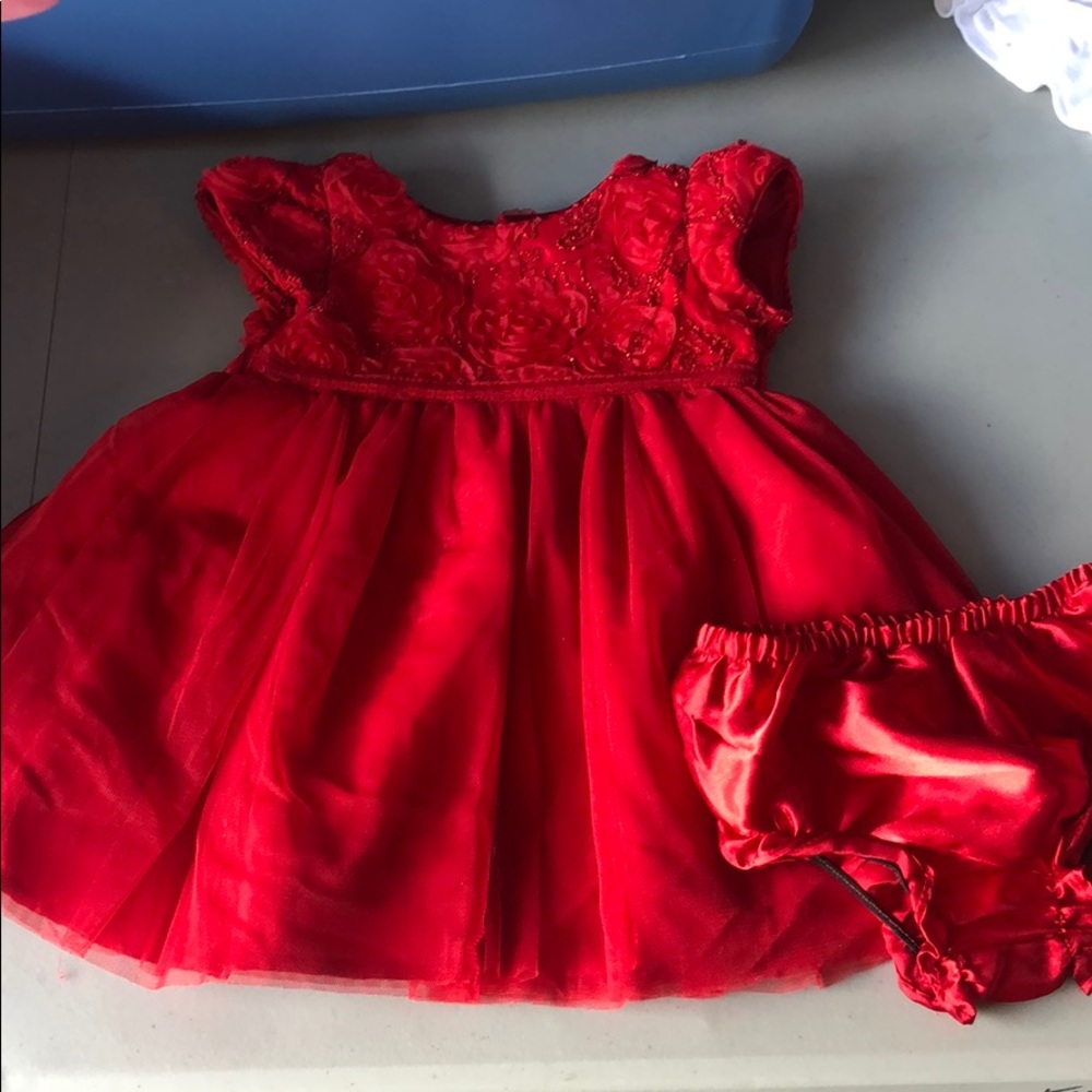 Like new red formal baby dress